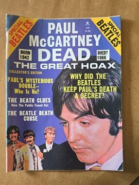 Vintage Beatles Magazine Paul McCartney Dead